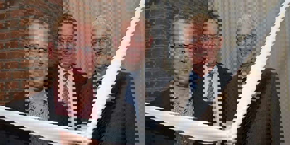 Det nye formandskab i Alliancen for Grøn Offshore Energi, Carl Holst, regionsrådsformand (til venstre), Poul Nyrup Rasmussen, formand for Lindoe Offshore Renewables Center og Niels Aage Giversen, formand for Offshore Center Danmark. Foto: Jørgen Diswal.