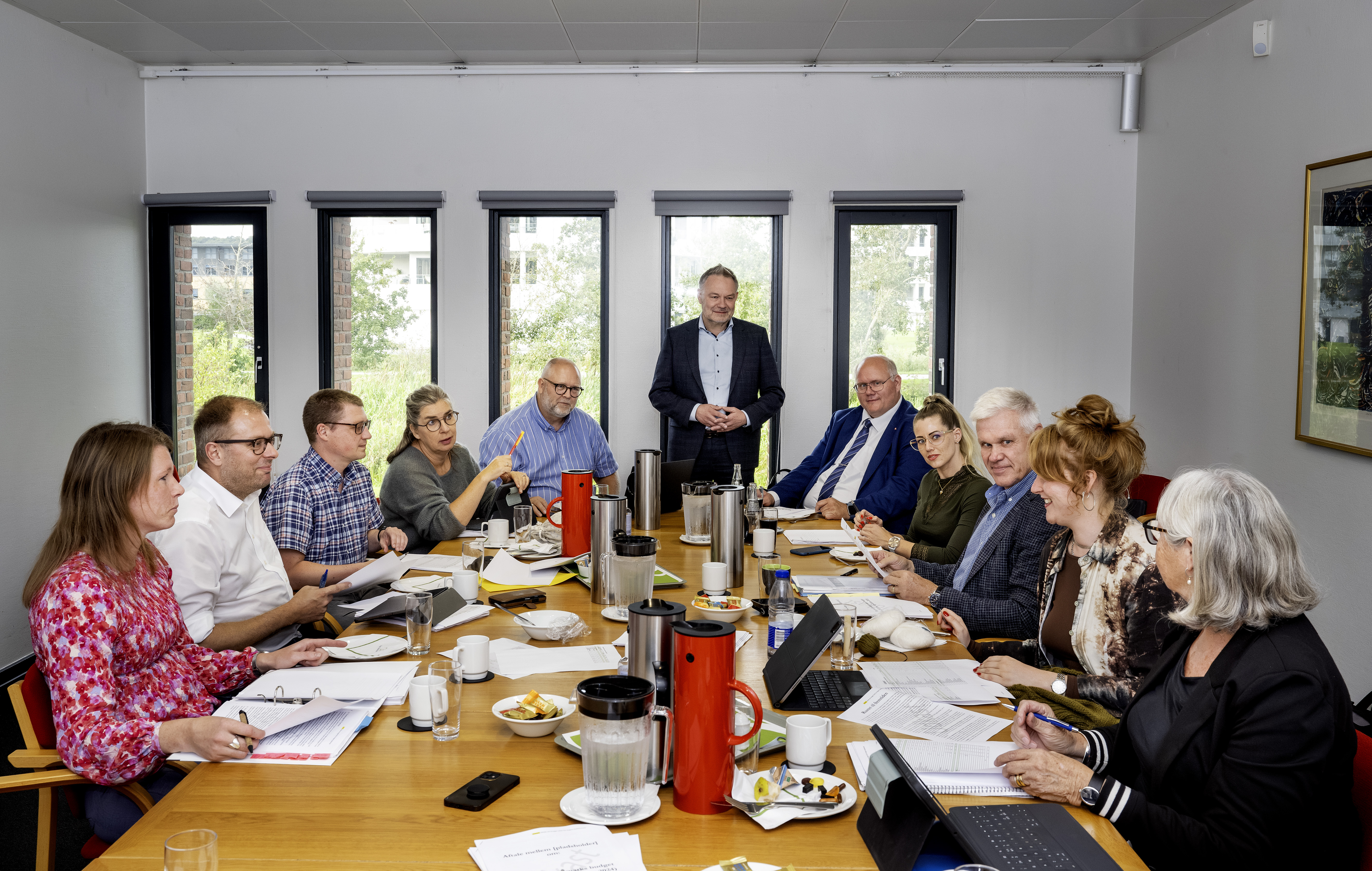 Forhandlingerne om Region Syddanmarks budget for næste år foregik i regionshuset i Vejle. Foto: Maria Tuxen Hedegaard