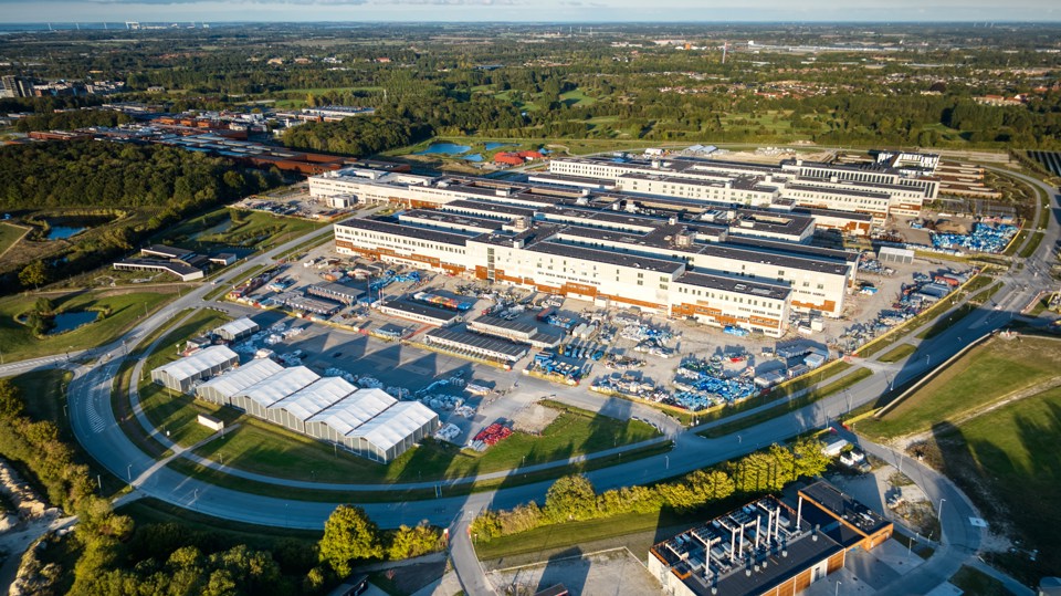 Dronebillede af det nye OUH