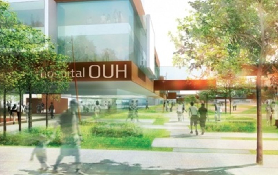 Forslaget er en åben fliget bygningsstruktur med en fin idé om en vidensakse fra universitetet ned gennem hospitalet. Der er tale om et arkitektonisk flot forslag, som dog på en række områder ikke fuldt indfrier hospitalets og universitets krav til funktion. Blandt andet vil logistikken i hospitalet skulle bearbejdes i det videre forløb."