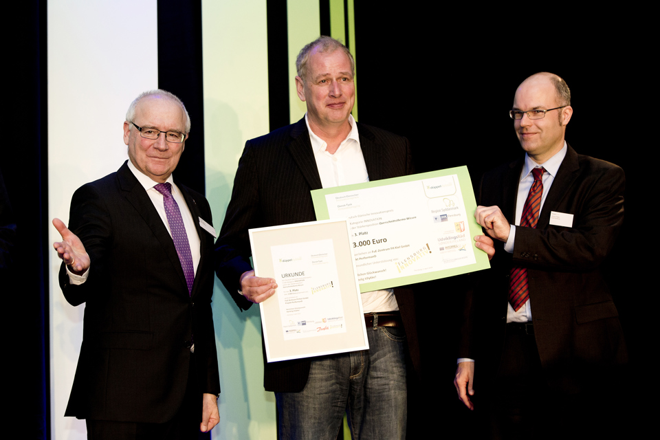 Dr. Kai Graf, FuE-Zentrum FH Kiel GmbH, modtog tredjepræmien i kategorien Innovation, Tyskland.