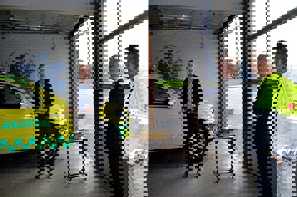  Borgmester i Tønder Kommune, Laurids Rudebeck holder tale i Skærbæk. Vi er rigtig godt dækket ind i Tønder Kommune. Det er vi stolte af.  Vi har meget svært ved at få armene ned, sagde borgmester i  Tønder Kommune, Laurids Rudebeck.