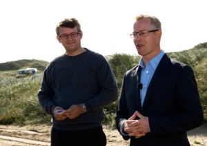 Miljøminister Troels Lund Poulsen og regions- rådsformand Carl Holst.