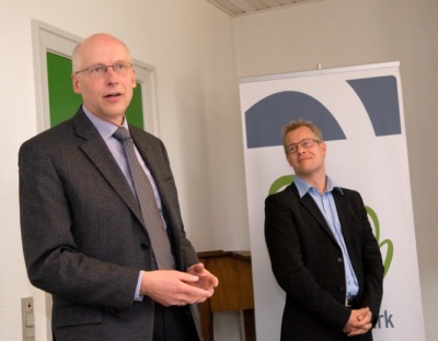 Vejen Kommunes borgmester Egon Fræhr (V) og regionsrådsformand Carl Holst (V).