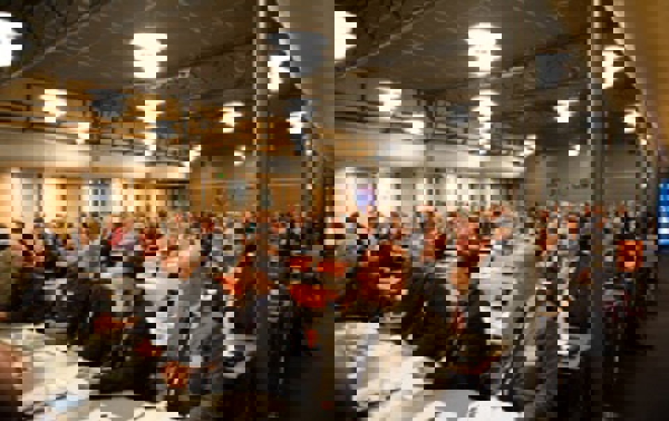 Op mod 200 politikere, sygehusledere, erhvervsfolk, udviklere og investorere diskuterede velfærdsteknologi i Middelfart.  Foto: Jørgen Diswal.