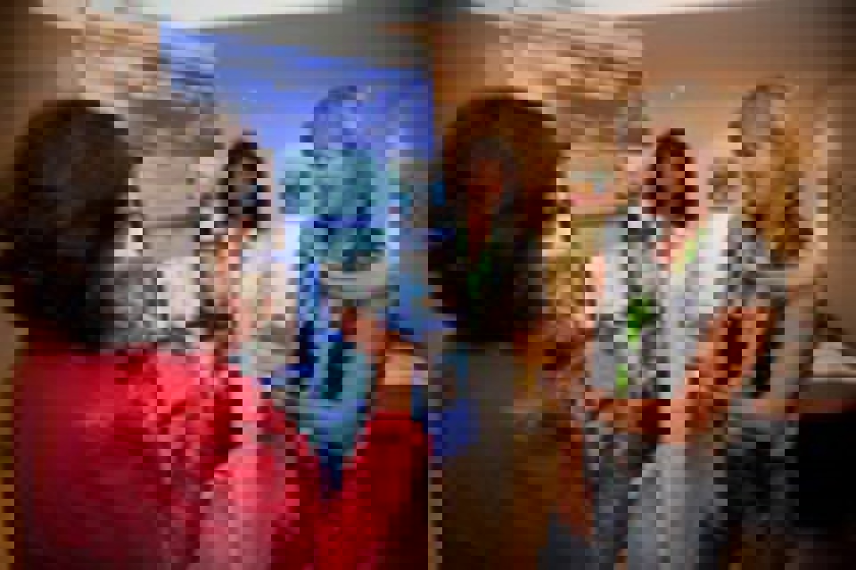 I kaffepausen kunne man hente inspiration ved de posters, der var opstillet. Foto: Jakob Fynsk