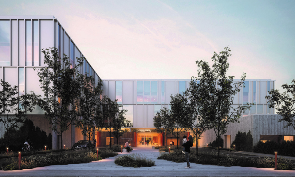 Sådan kommer hovedindgangen til voksenpsykiatrien i Region Syddanmark til at se ud