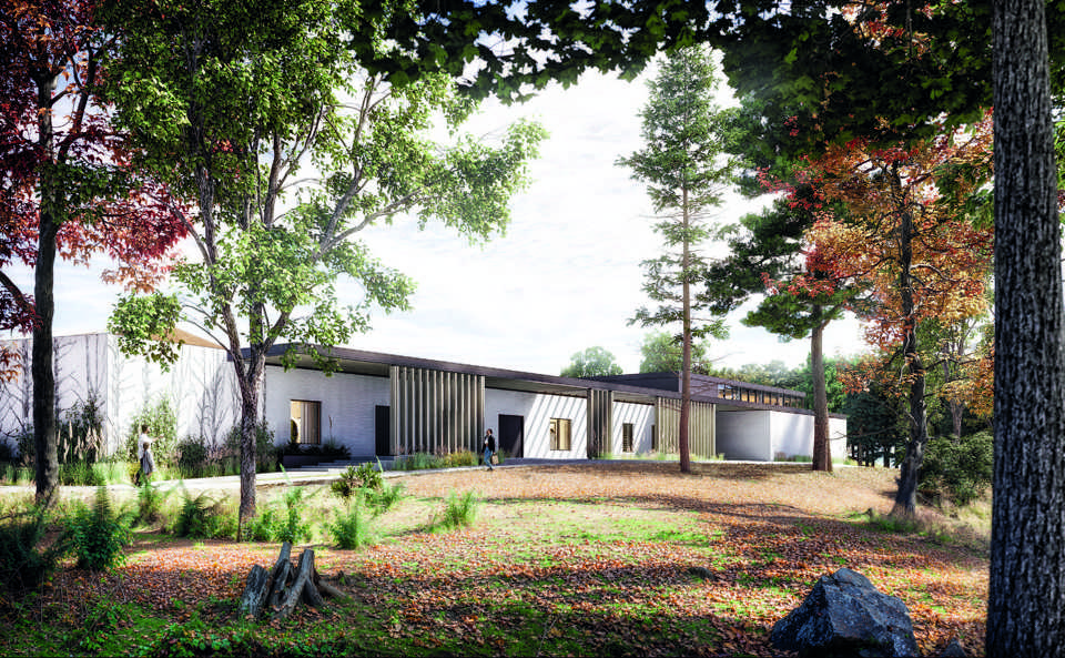 Sådan kommer den nye retspsykiatri i Esbjerg til at se ud. Illustration: Region Syddanmark.