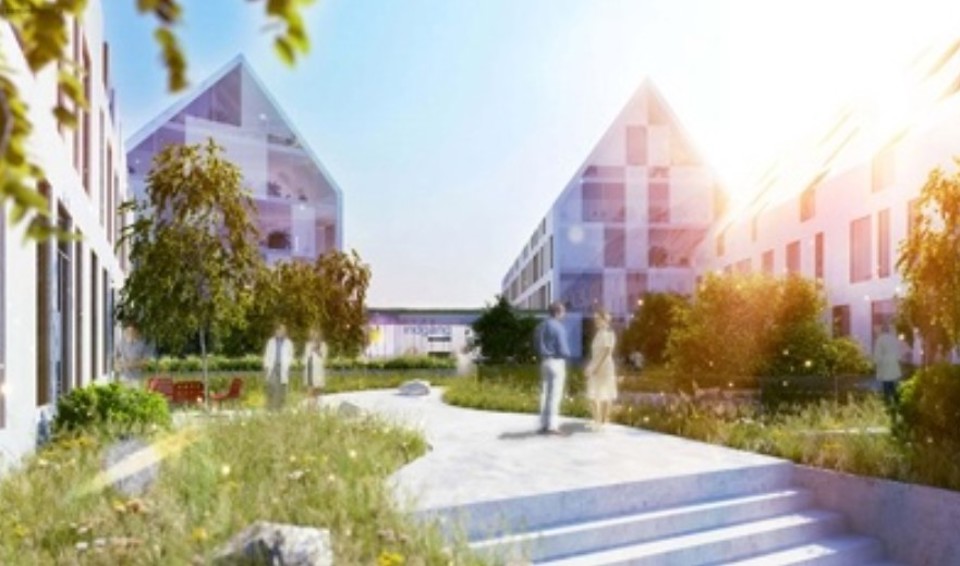 "Forslaget er et markant bygningskompleks, der fint understøtter hospitalets funktionskrav. Forslaget byder på konkurrencens bedste bud på en sammenhængende behandlingsbygning og dennes placering i forhold til akutmodtagelse og kliniske klynger.  Forslaget åbner sig ligeledes flot i forhold til naturen. Forslaget til sundhedsvidenskabeligt fakultet og sammenbygning mellem universitet og hospital bør bearbejdes."