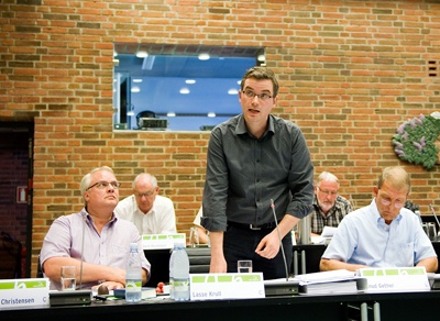 Formand for udvalget vedrørende regional udvikling, Lasse Krull (C) bidrager med indlæg om Vestbanen.