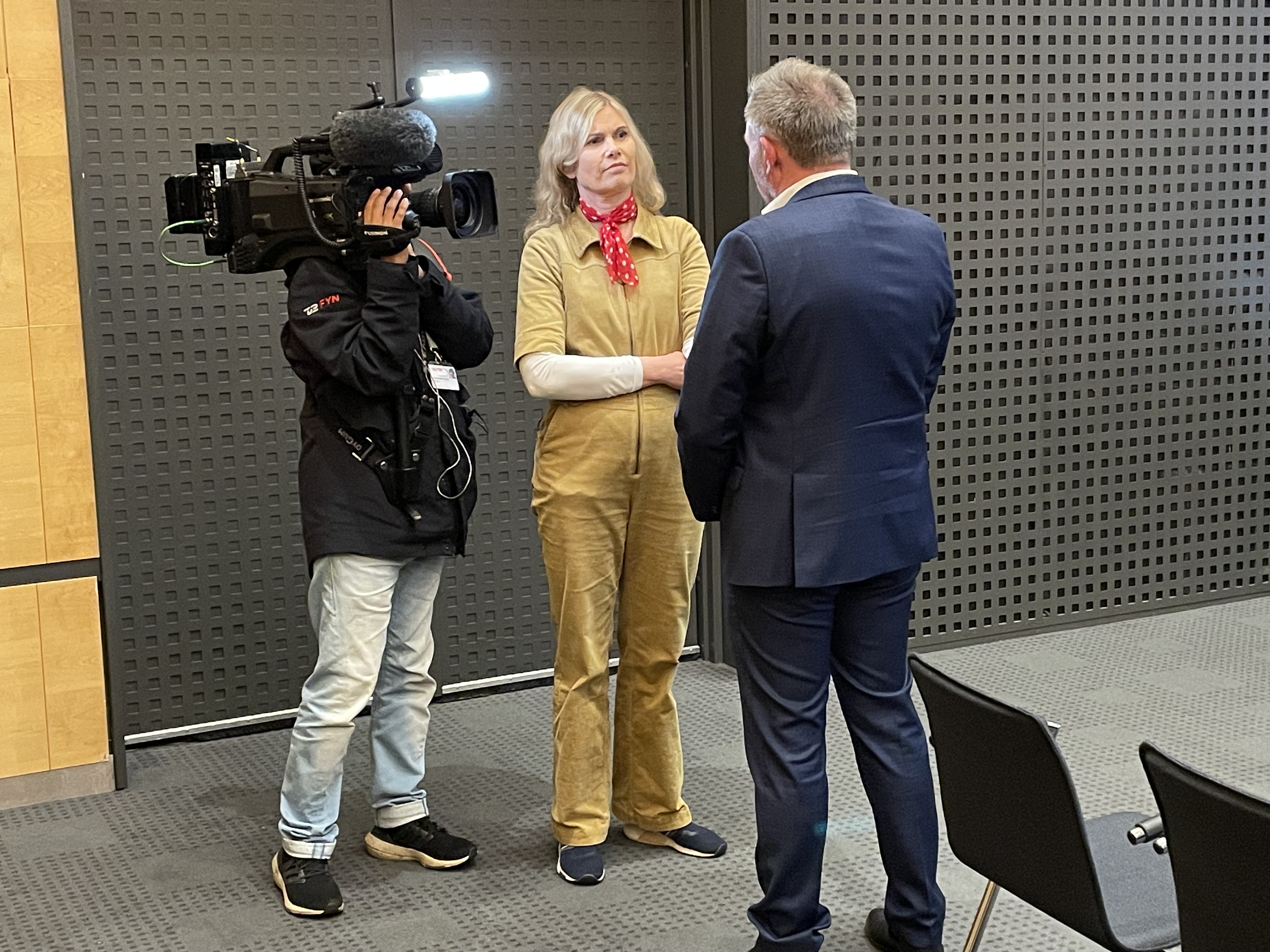 Regionrådsformand Bo Libergren (V) fortalte TV2 Fyn om om- og udbygningen af Svendborg Sygehus. Foto: Region Syddanmark