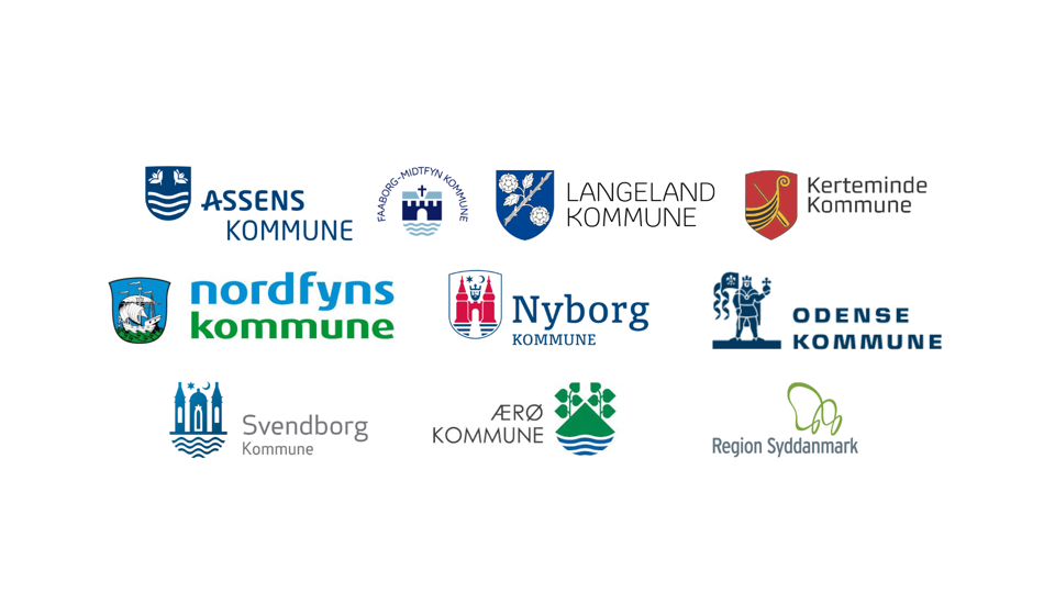De ni kommuner og regionen, der har indgået delingsaftaler.
