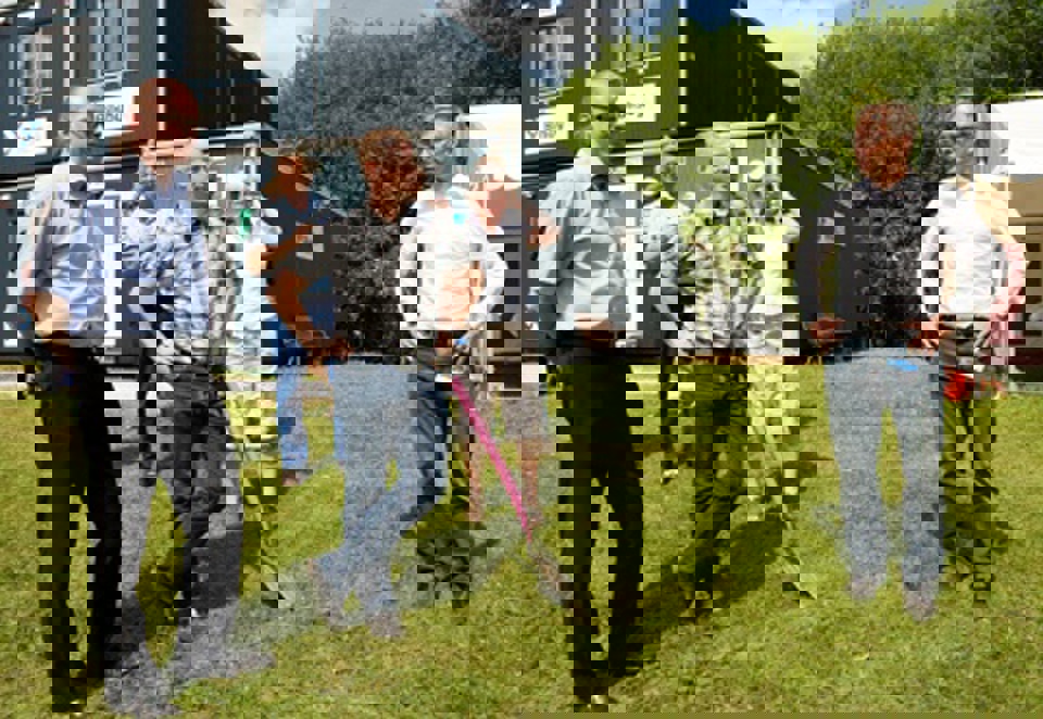 De tre personer her forrest stod alle på talerlisten: Borgmester  i Kolding Kommune, Jørn Pedersen, regionsrådsformand Carl Holst  og administrerende sygehusdirektør Niels Nørgaard Pedersen.