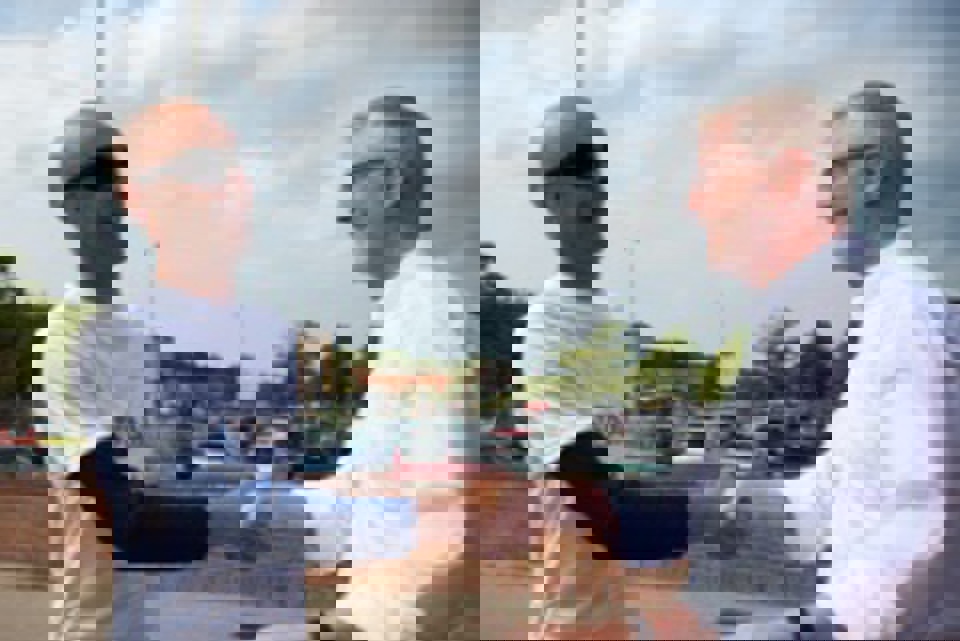 Økonomidirektør på Sygehus Sønderjylland, Thomas Maschoreck, og økonomidirektør i Region Syddanmark, Mogens Sehested Kristensen. Foto: Jakob Fynsk